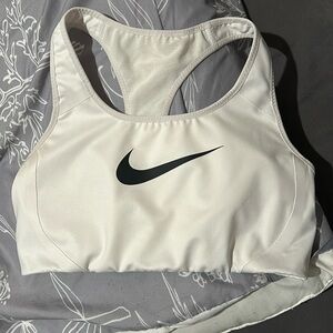 Nike white sports bra